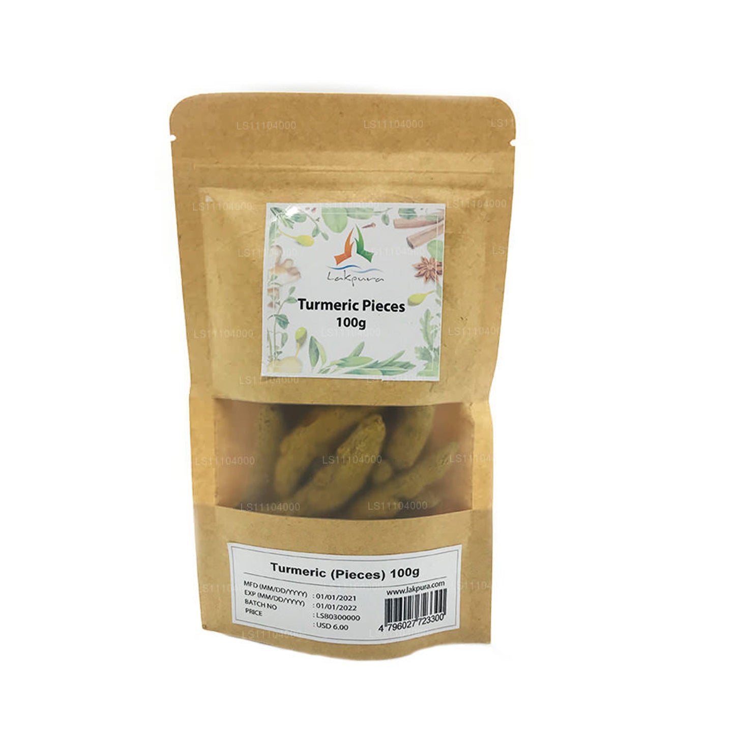 Lakpura Dehydrated Tumeric Whole