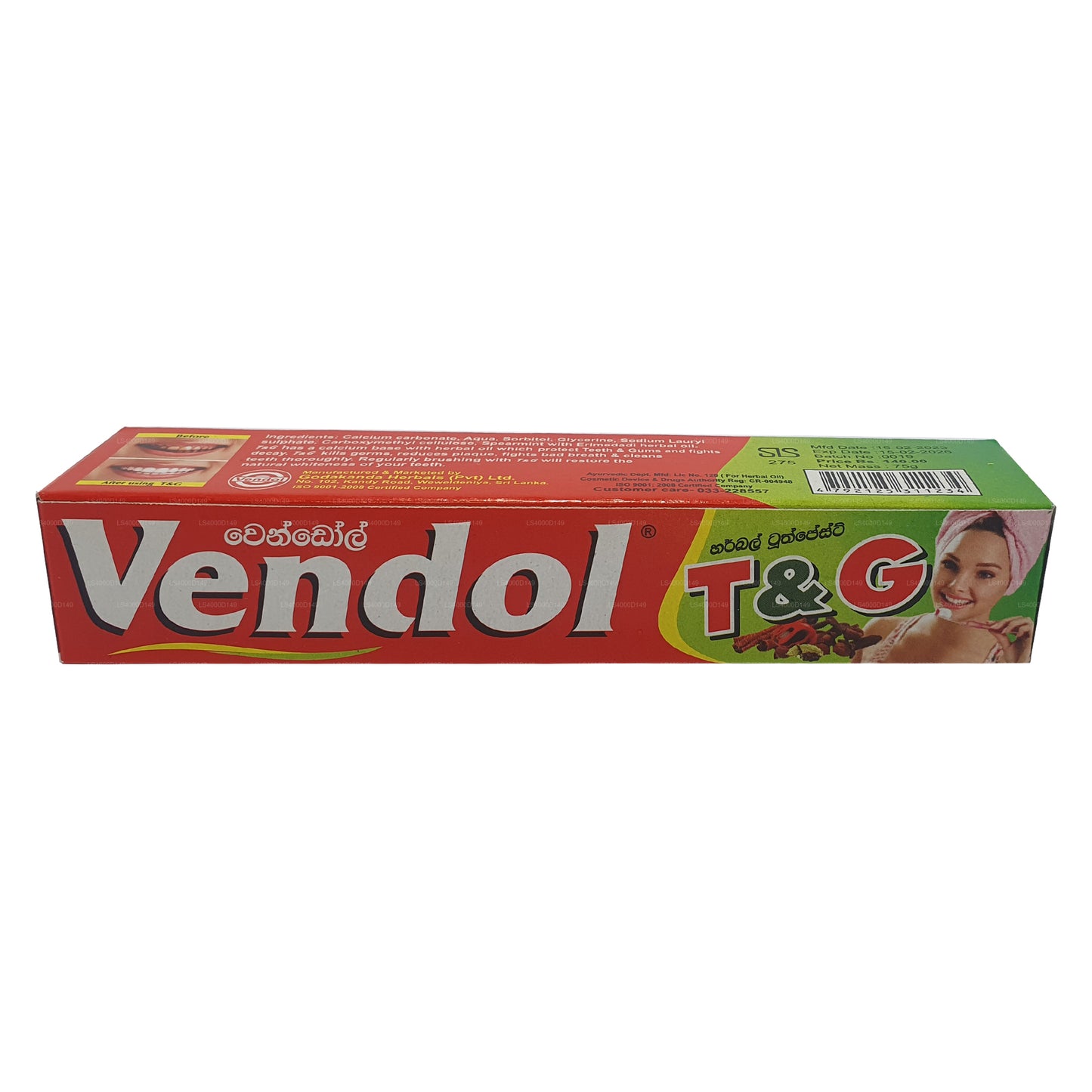 Vendol T and G Toothpaste