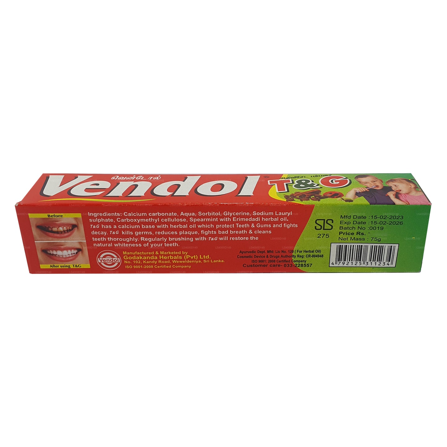 Vendol T and G Toothpaste