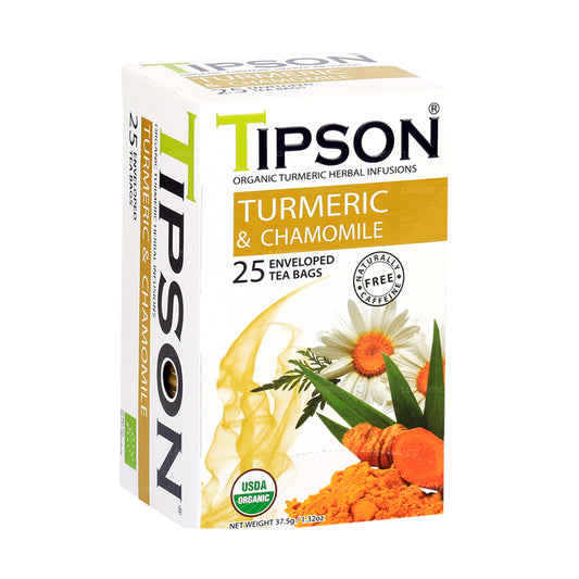 Tipson Organic Turmeric & Chamomile (37.5g) 25 Tea Bags