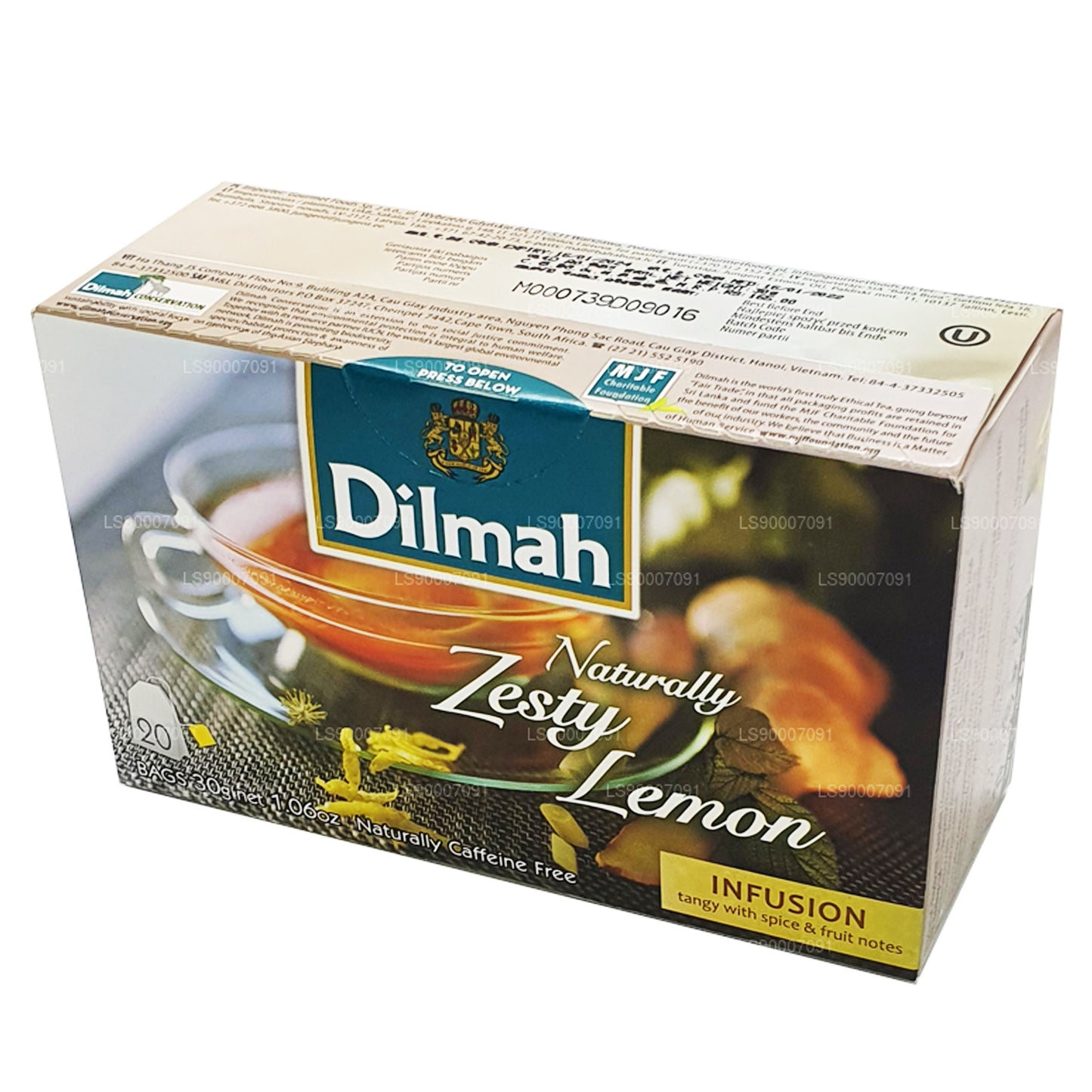 Dilmah Naturally Zesty Lemon (30g) 20 Tea Bags