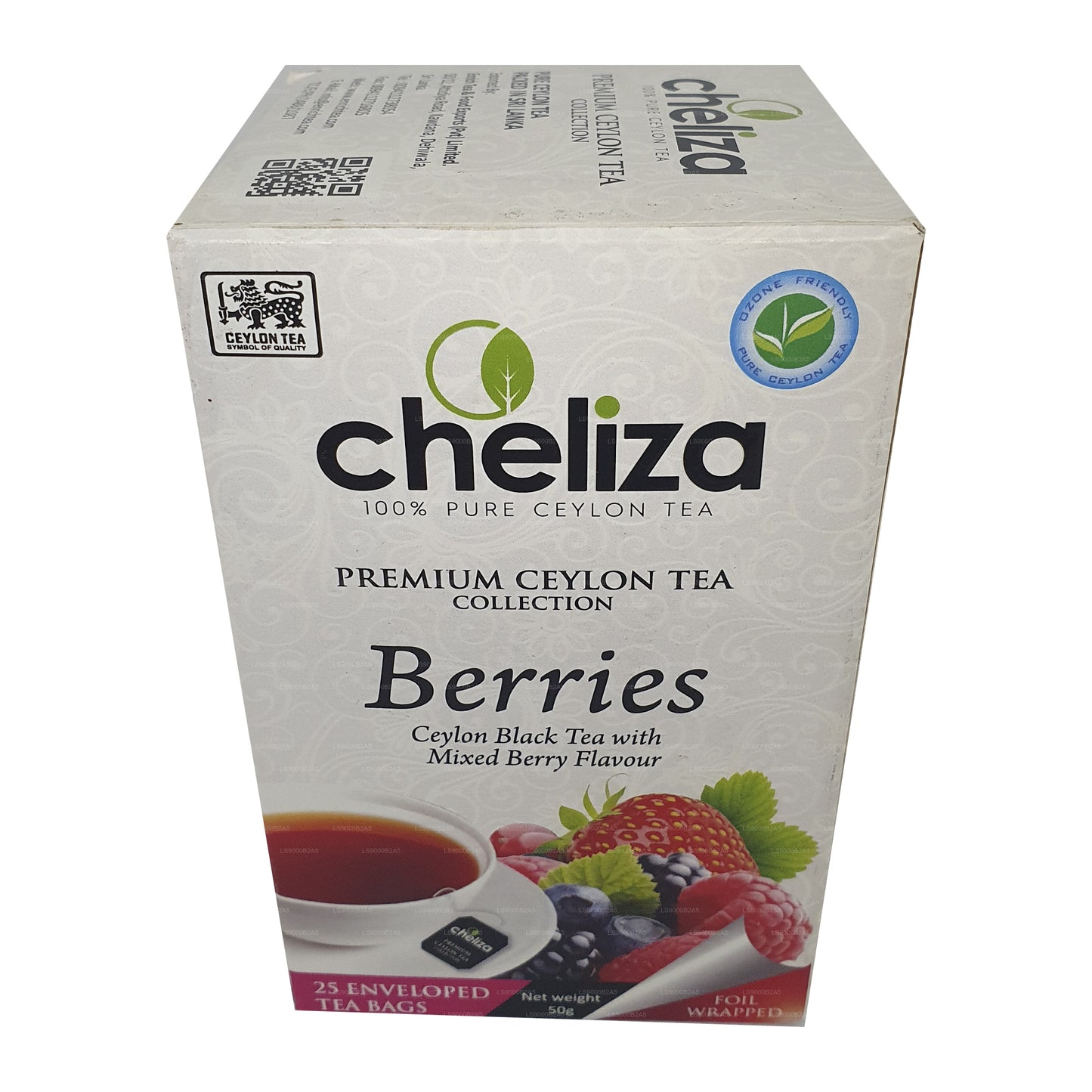 Cheliza Ceylon Black Tea with Mixed Berry Flavour (50g) 25 Tea Bags