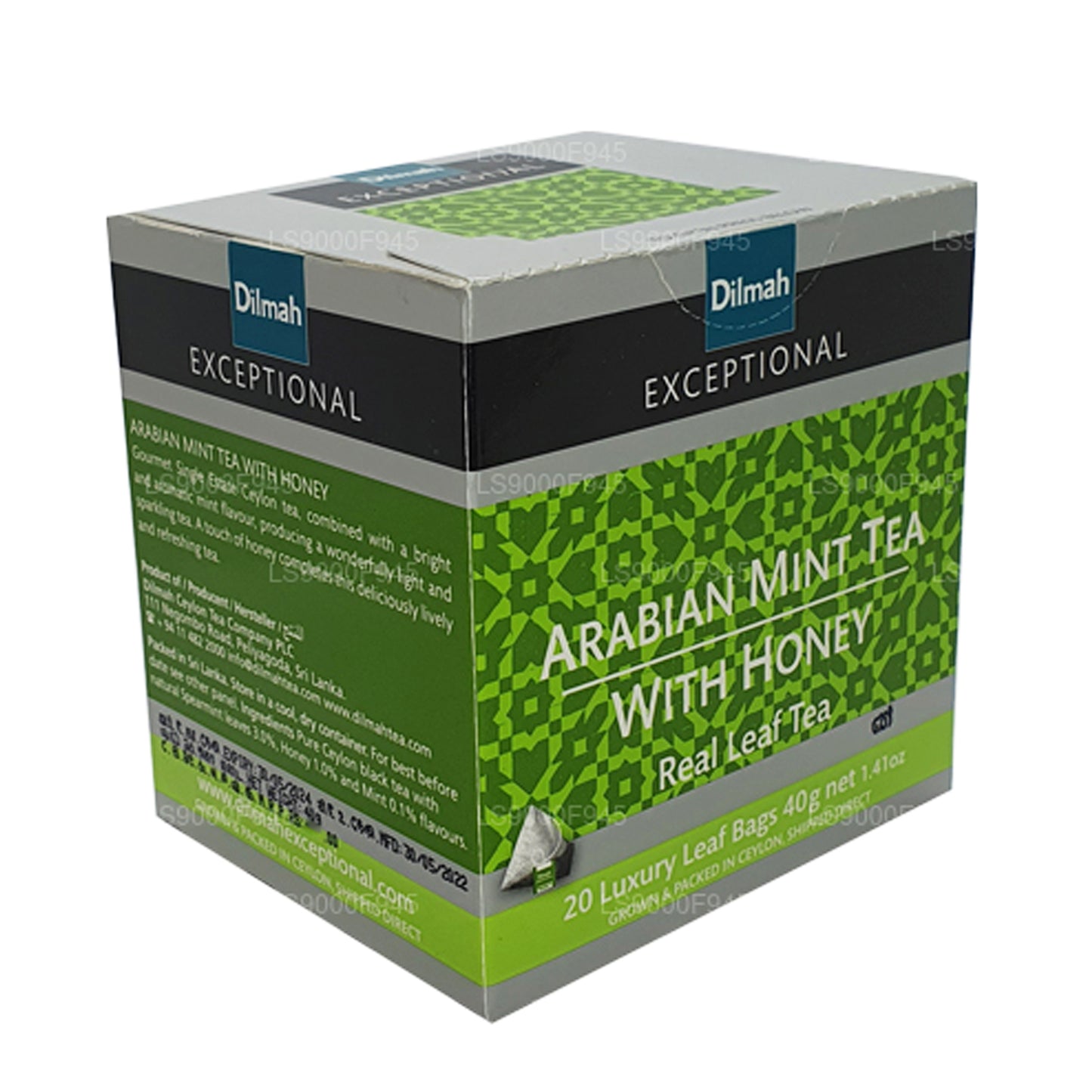 Dilmah Exceptional Leaf with Arabian Mint and Honey (20 Tea Bags)