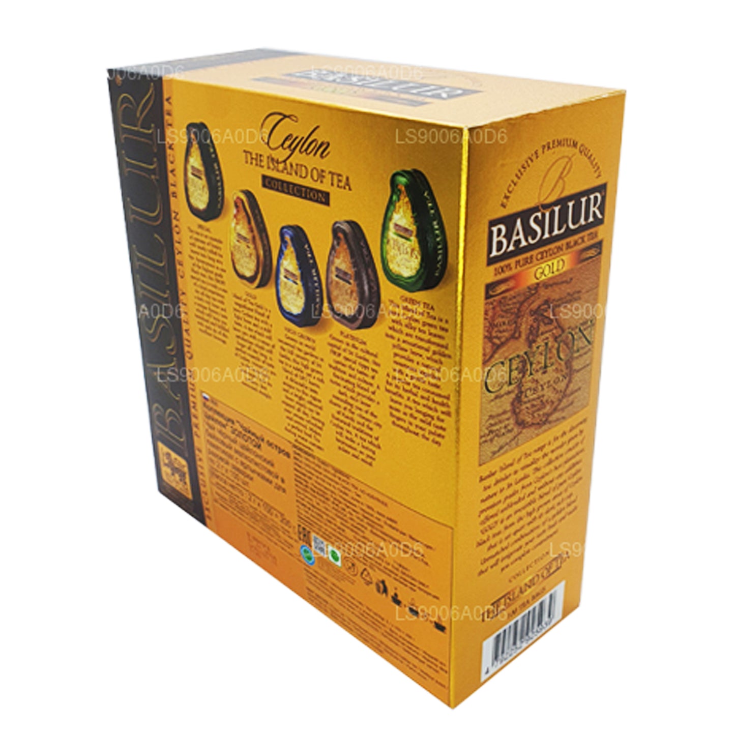 Basilur Island of Gold Exclusive Premium Quality Ceylon Black Tea (200g) 100 Tea Bags