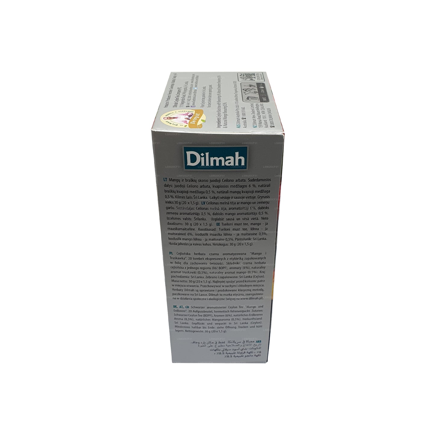 Dilmah Mango and Strawberry Flavored Tea (30g) 20 Tea Bags