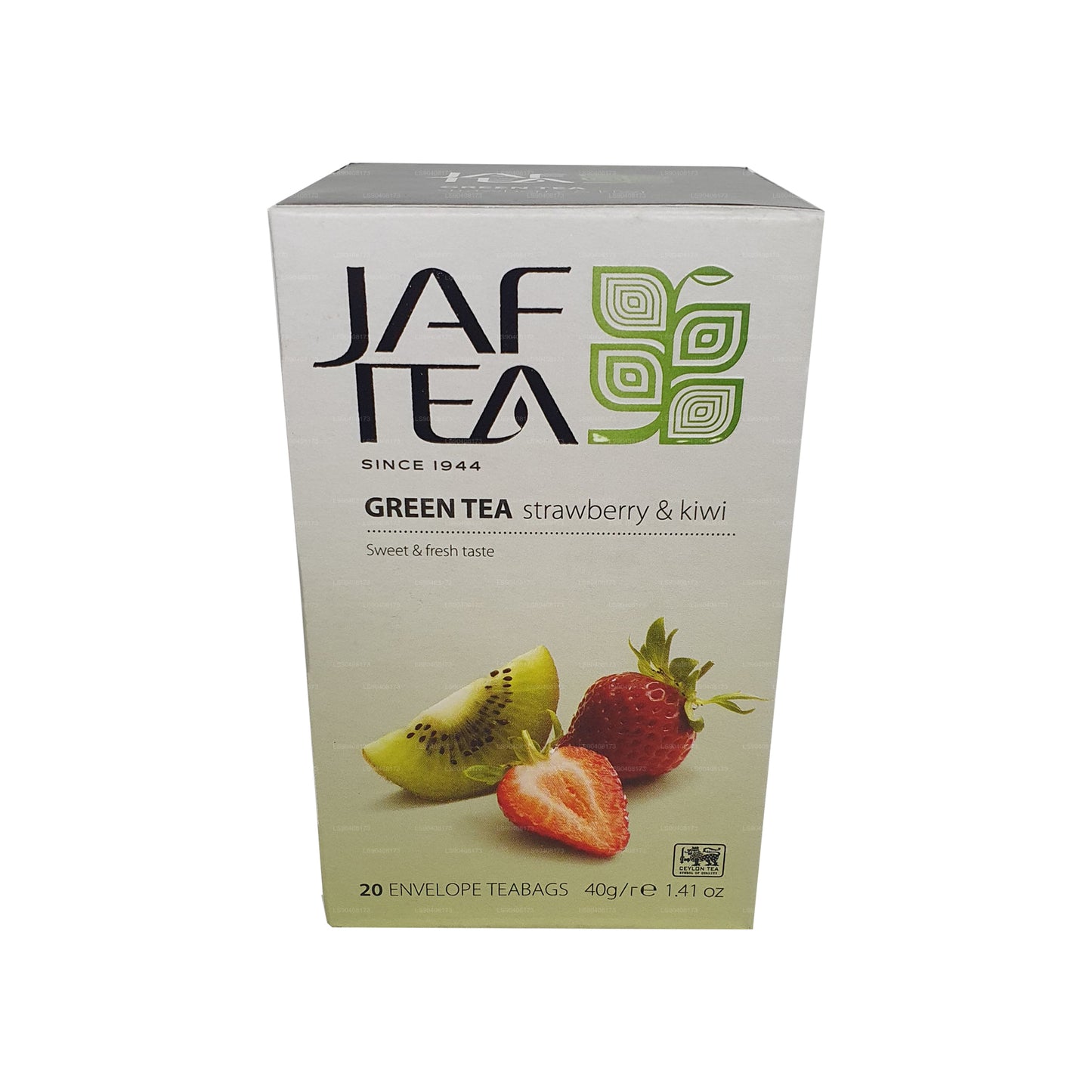 Jaf Tea Strawberry and Kiwi Green Tea (40g) Foil Envelop Tea Bags