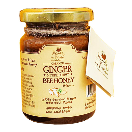 Made In Earth Creamed Ginger & Pure Forest Bee Honey (200g)