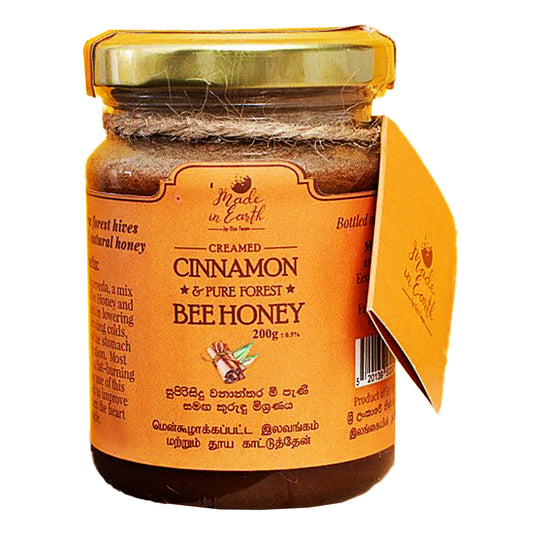 Made In Earth Creamed Cinnamon & Pure Forest Bee Honey (200g)