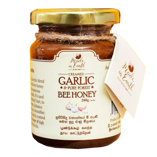 Made In Earth Creamed Garlic & Pure Forest Bee Honey (200g)