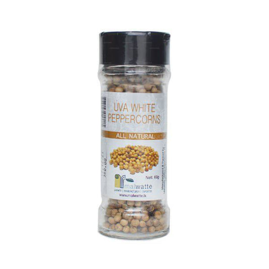 Malwatte Spices White Peppercorns Bottle (60g)