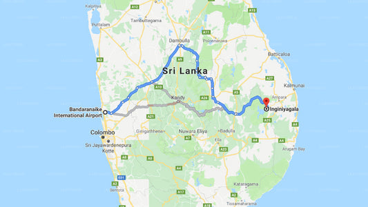 Colombo Airport (CMB) to Inginiyagala City Private Transfer