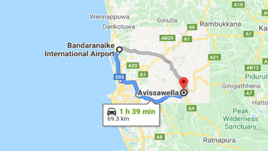 Transfer between Colombo Airport (CMB) and Randiya Epiliyagoda Resort, Avissawella