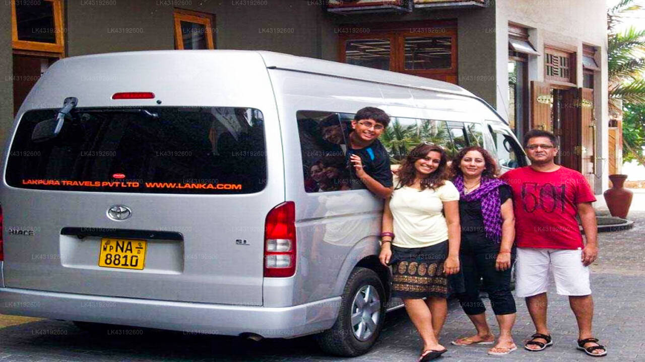 Transfer between Colombo Airport (CMB) and Wild Escape, Buttala