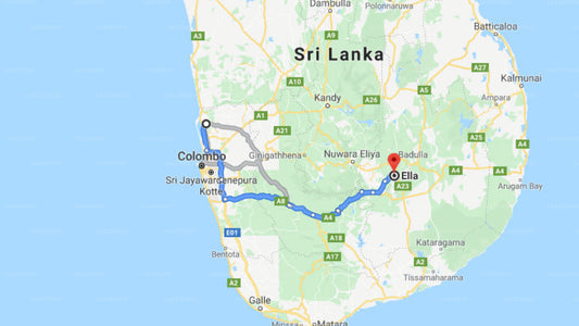 Transfer between colombo Airport (CMB) and Grand Ella Motel, Ella