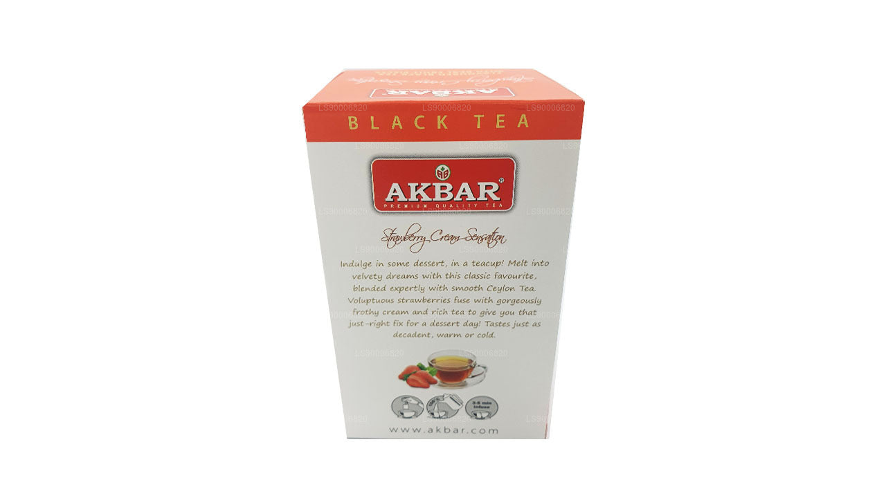 Akbar Strawberry Cream Sensation (40g) 20 Foil Tea Bags
